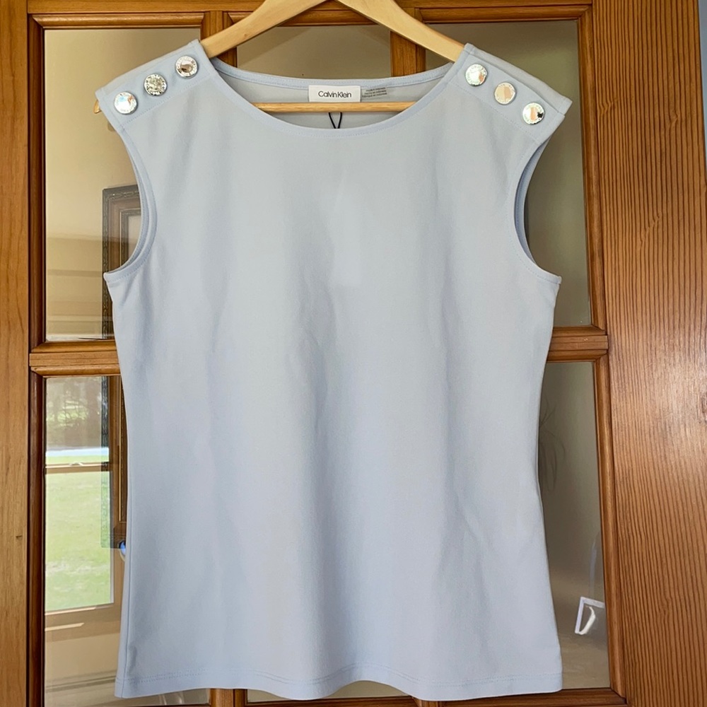 NWT Calvin Klein Button Detail Tank Top